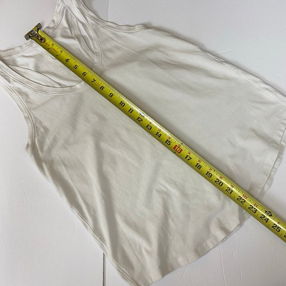 Lululemon Women's White Racer Back Tank Top No Size Dot - Picture 6 of 6